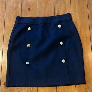 Nautica Navy Blue Sailor Wool Blend Skirt Size 6 EUC